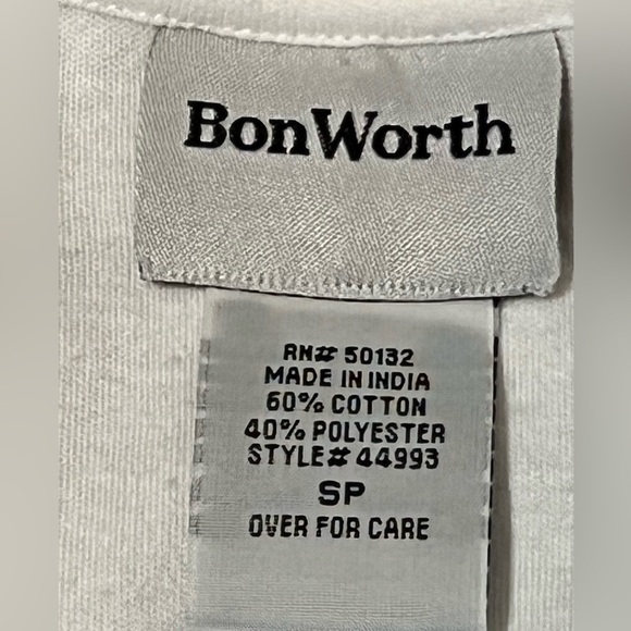 Bonworth White and Blue Sparkly Snowflake Shirt SZ SP - Picture 4 of 9